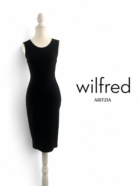 Wilfred Dresses & Skirts - Wilfred by Aritzia Black Open-Back Bodycon Midi Dress - Small